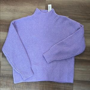 Old Navy Purple Cowl Neck Sweater Chunky Knit